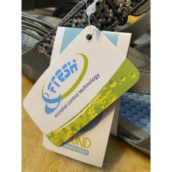 Baretraps Rebound “Dalton” Sandals Microbial Hook & Loop Blue/Gray W Size 10M - Picture 9 of 14